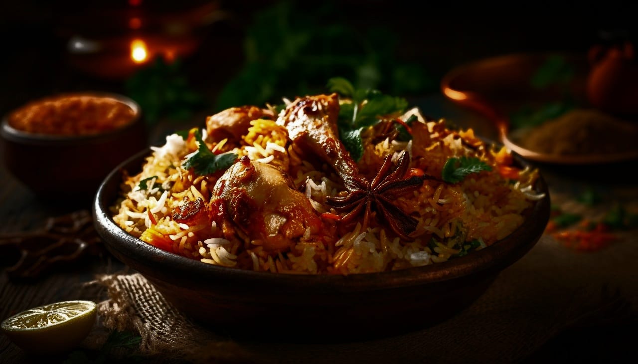 Delicious biryani catering